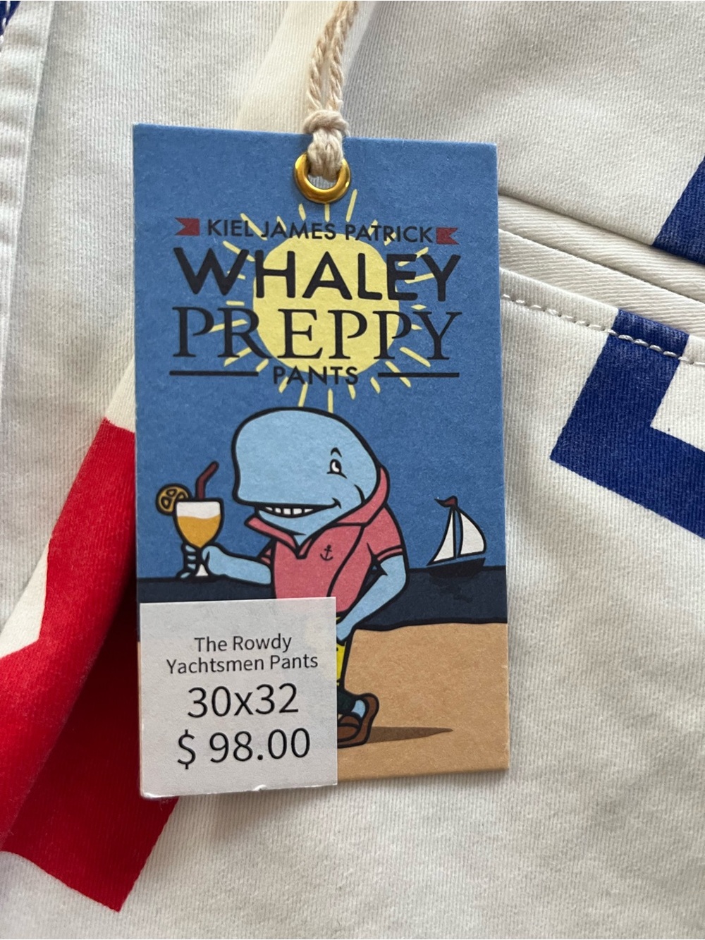 Kiel James Patrick Whaley Preppy Pants “ Rowdy Yachtsmen” pattern - Picture 4 of 14